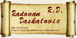 Radovan Daskalović vizit kartica